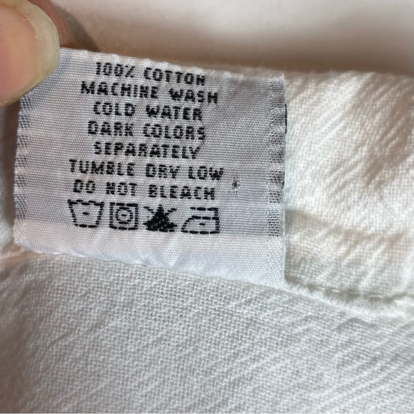 CMC Color Me Cotton Womens Top Peplum Crochet Knit Button Down SS Collar Sz S - Picture 4 of 8